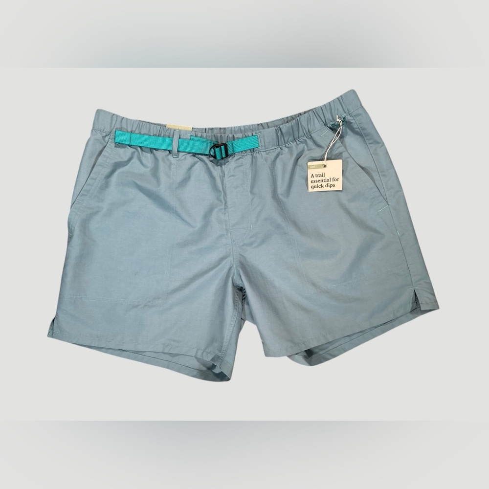 REI Trail Hiking Shorts Men’s Large Light Aqua Performance Lightweight NWT